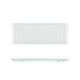 Glass Dinnerware 13.75" x 5" x h:0.5" Rectangular Clear Glass Platter (Set of 2)